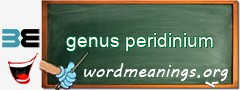 WordMeaning blackboard for genus peridinium